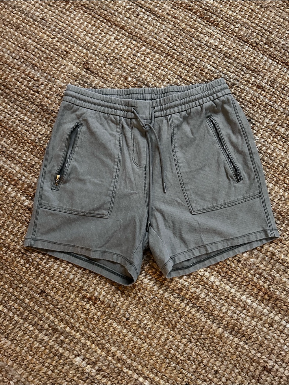 Carolina Belle Olive Green Athletic Drawstring Shorts